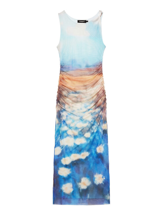Desigual Desigual Letní šaty Celeste 26SWVK28 Modrá Slim Fit