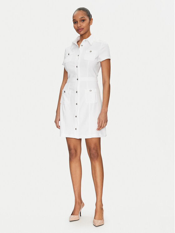 Guess Guess Сукня-сорочка W5GK70 KCBO2 Білий Regular Fit
