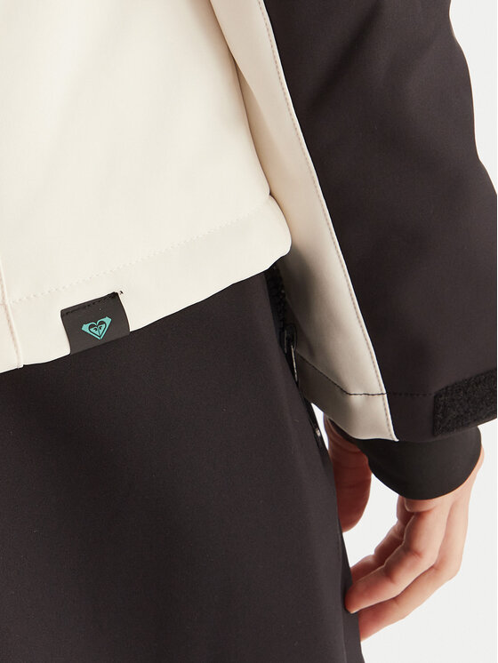 Roxy Roxy Slēpošanas jaka Peak Chic Softshell Jk ERJTJ03512 Melns Slim Fit