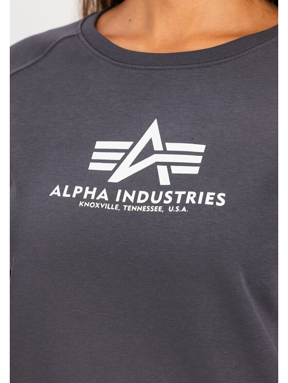 Alpha Industries Alpha Industries Bluza New Basic Sweatshirt Women Szary Regular Fit