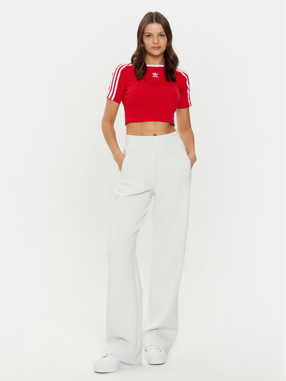 adidas adidas Tričko 3-Stripes Baby JD0303 Červená Slim Fit