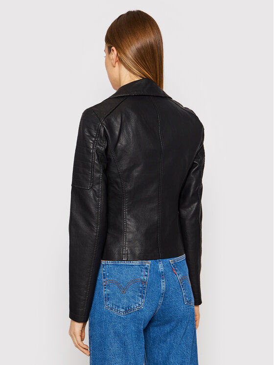 Noisy May Noisy May Dirbtinės odos striukė Rebel 27000741 Juoda Slim Fit