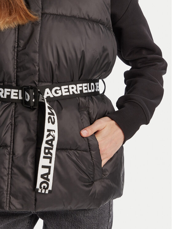 Karl Lagerfeld Jeans Karl Lagerfeld Jeans Bezrękawnik A3W15025 Czarny Regular Fit