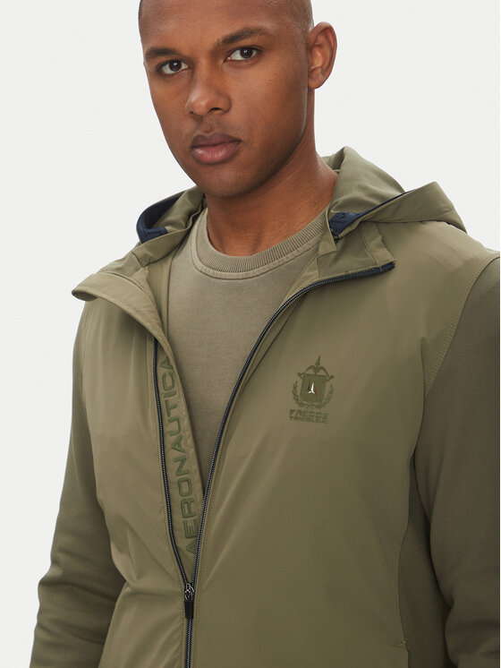 Aeronautica Militare Aeronautica Militare Geacă softshell 251AF499F559 Kaki Regular Fit