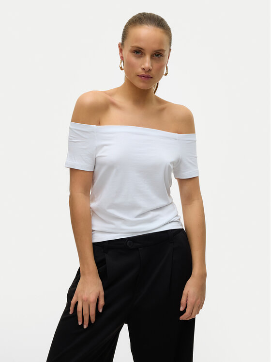Vero Moda Vero Moda Bluzka Panda 10325598 Biały Regular Fit