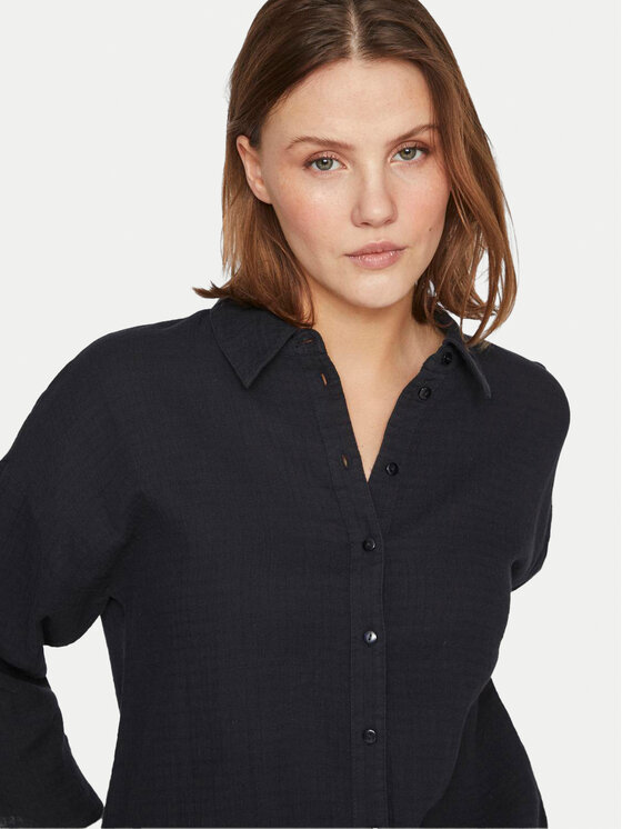 Vila Vila Camicia Lania 14089485 Nero Regular Fit