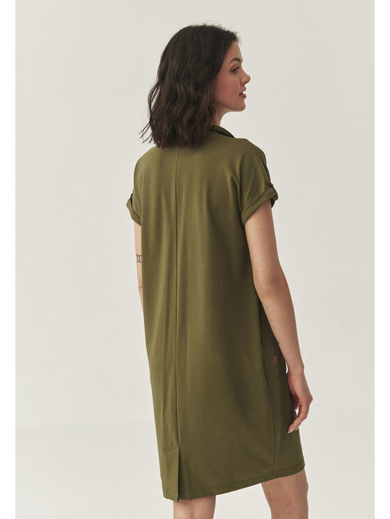TATUUM TATUUM Úpletové šaty SACO Khaki Barrel Fit