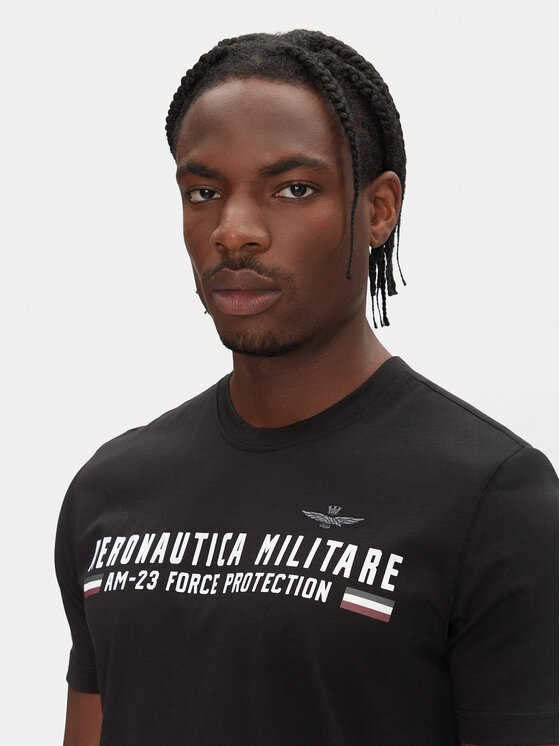 Aeronautica Militare Aeronautica Militare T-shirt 251TS1942J538 Crna Regular Fit
