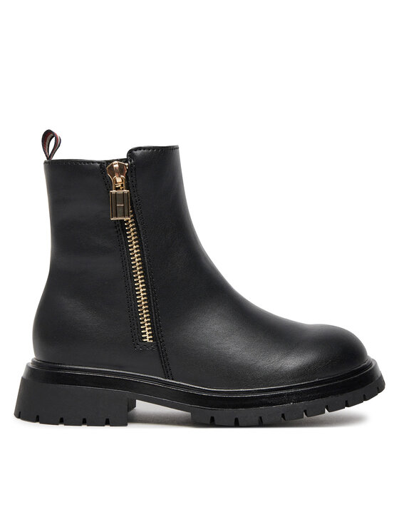 Tommy Hilfiger Členková obuv Chelsea Boot T3A5-33566-1351 M Čierna