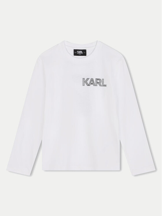 Karl Lagerfeld Kids Blūze Z30243 M Balts Regular Fit