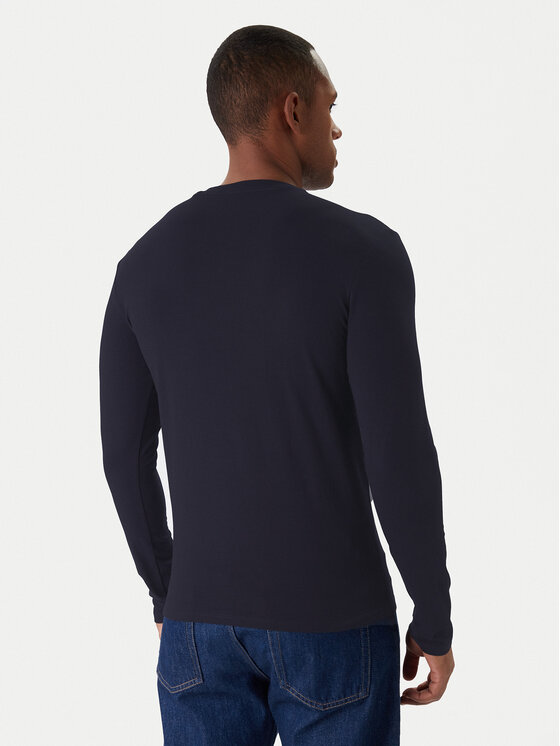 Guess Guess Marškinėliai ilgomis rankovėmis M2YI08 J1314 Tamsiai mėlyna Slim Fit