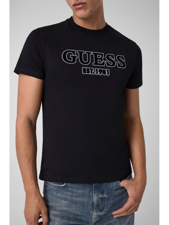 Guess Guess T-Shirt 184973 Černá Classic Fit