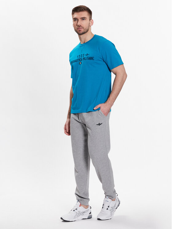 Aeronautica Militare Aeronautica Militare Spodnie dresowe 231PF873F488 Szary Regular Fit