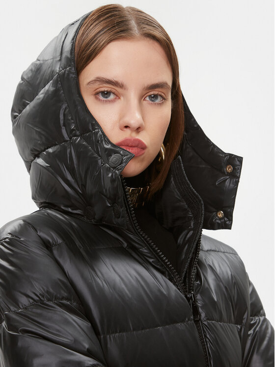 TWINSET TWINSET Пухено яке 232TT2350 Черен Regular Fit