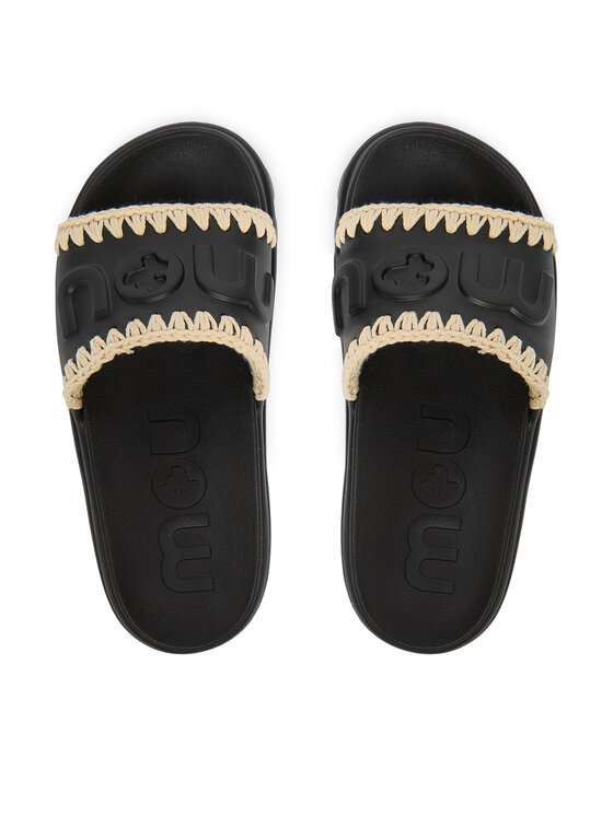 Mou Mou Pantoletten MU.SW661000N Schwarz