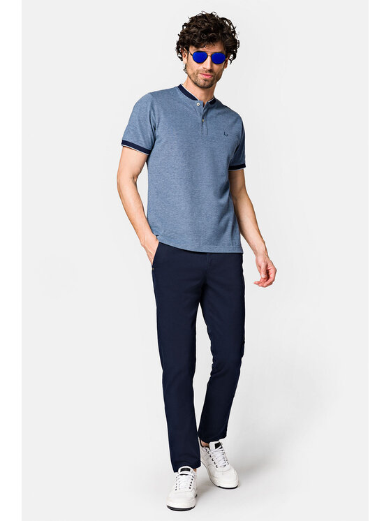 Lancerto Lancerto Chinosy Monaco SP082123000001 Granatowy Slim Fit