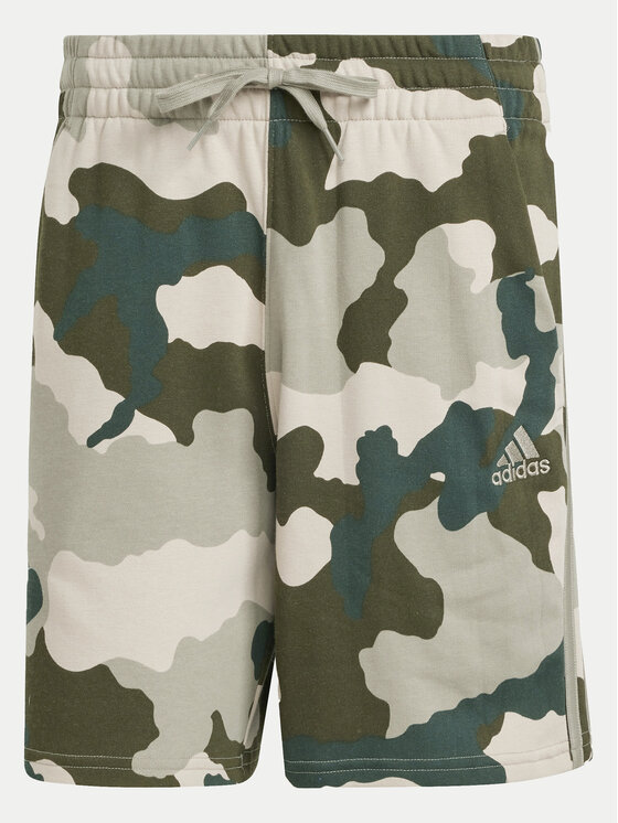 adidas adidas Sportske kratke hlače Seasonal Essentials Camouflage IV7382 Zelena Regular Fit