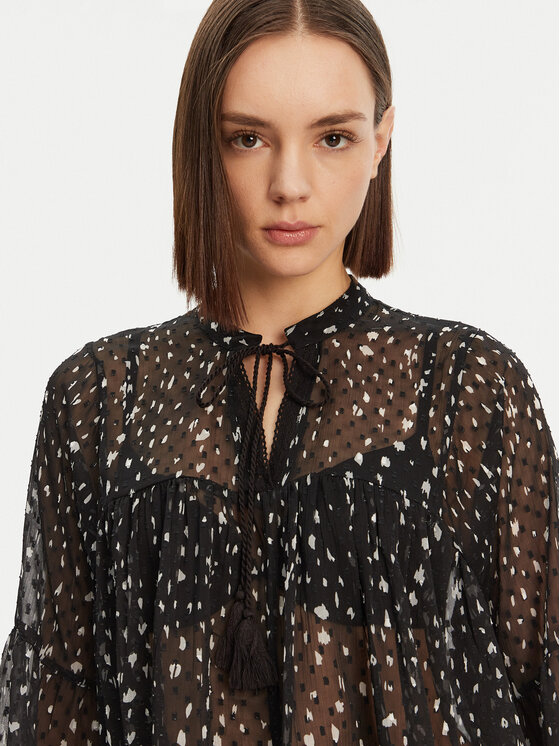 ONLY ONLY Blúz Aida 15283695 Fekete Loose Fit
