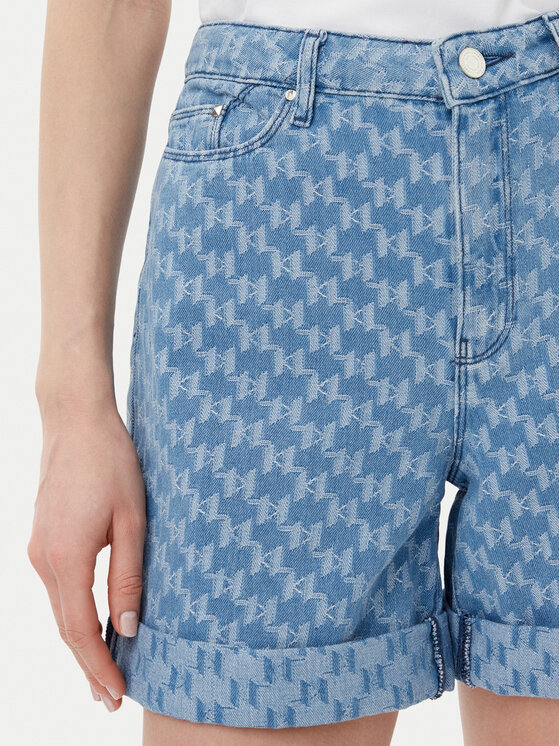 KARL LAGERFELD KARL LAGERFELD Jeans kratke hlače A2W10111 Modra Regular Fit