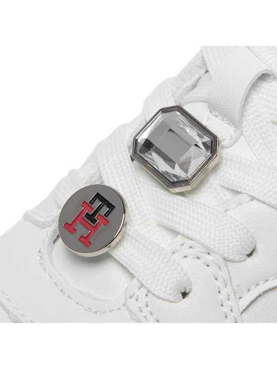 Tommy Hilfiger Tommy Hilfiger Sneakersy High Top Lace-Up Sneaker T3A9-32339-1435 S Biały