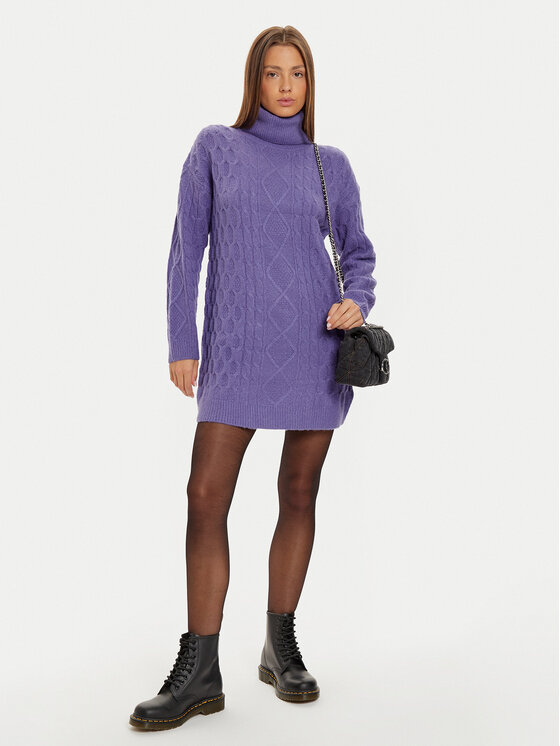 Brave Soul Brave Soul Pletena obleka LKD-248SINBYB Vijolična Regular Fit