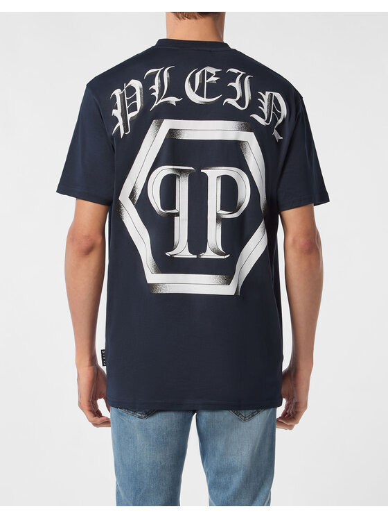 PHILIPP PLEIN PHILIPP PLEIN T-Shirt 24619 Niebieski jasny Regular Fit