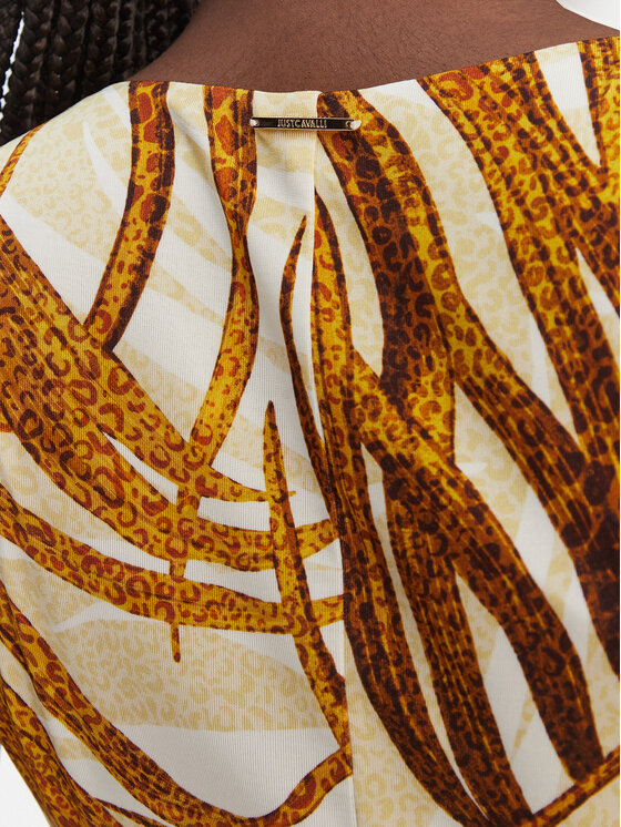 Just Cavalli Just Cavalli Abito da cocktail 80PAO9A7 JS560 Beige Slim Fit