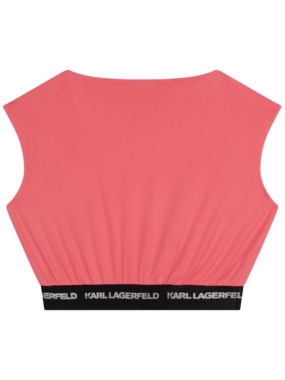 Karl Lagerfeld Kids Karl Lagerfeld Kids Top Z15410 D Czerwony Regular Fit