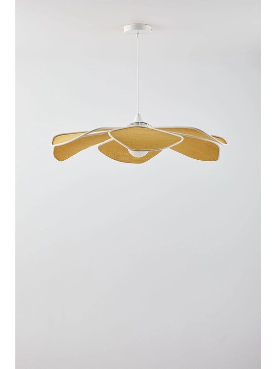 MIAhome MIAhome Lampa wisząca Benavid Ø75 cm Żółty