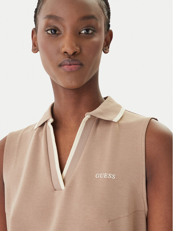 Guess Guess Každodenné šaty V6GK02 K2928 Béžová Regular Fit