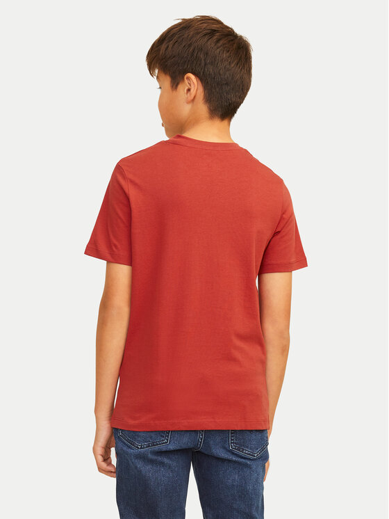 Jack & Jones Junior Jack & Jones Junior T-Shirt Logo 12258877 Czerwony Regular Fit