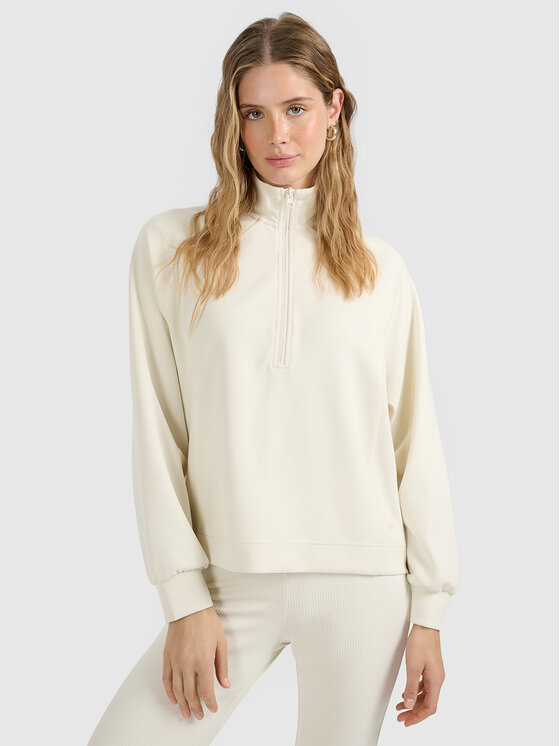 4F 4F Bluza MODAL STORY Kremowy Regular Fit