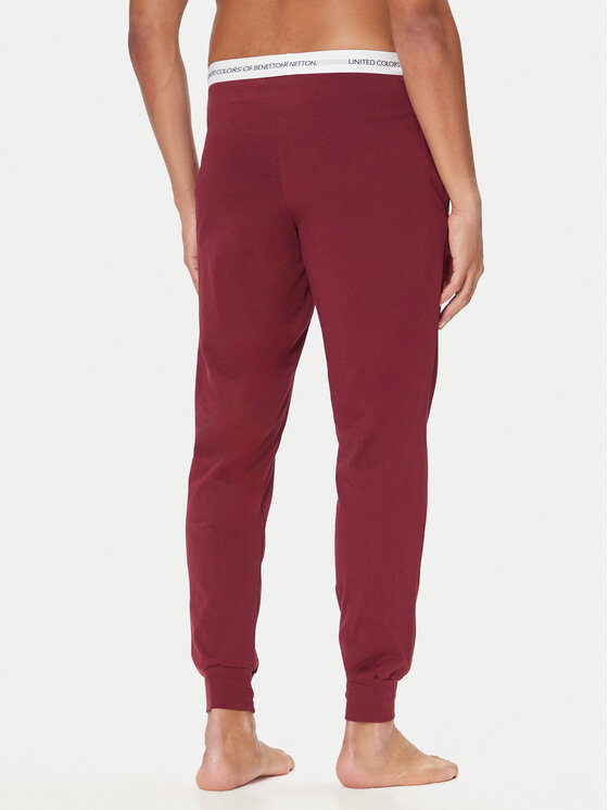 United Colors Of Benetton United Colors Of Benetton Pyžamové nohavice 30964F00V Bordová Regular Fit