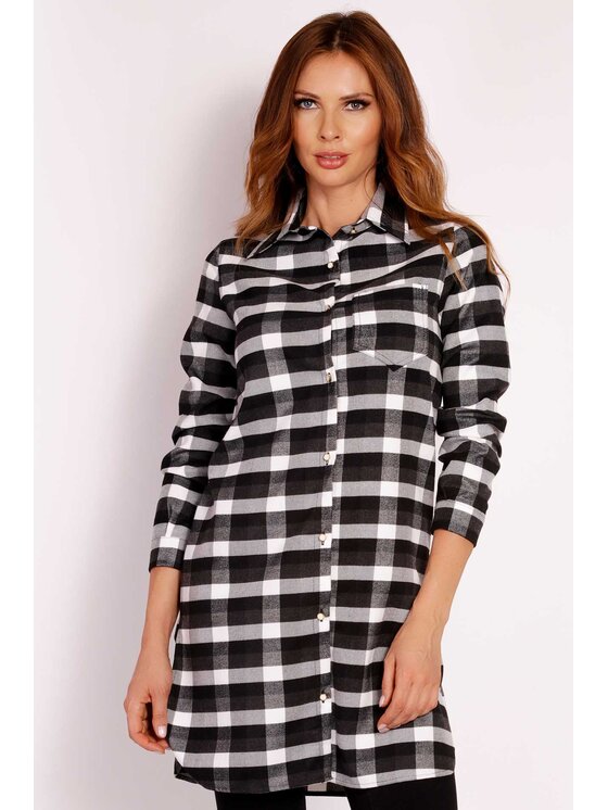 Awama Awama Koszula L002 Czarny Basic Fit