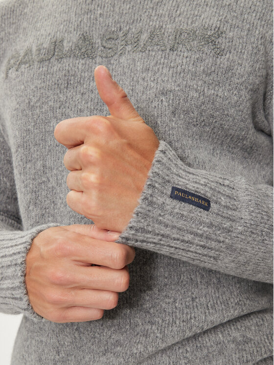 Paul&Shark Paul&Shark Sweter 14311047 Szary Regular Fit