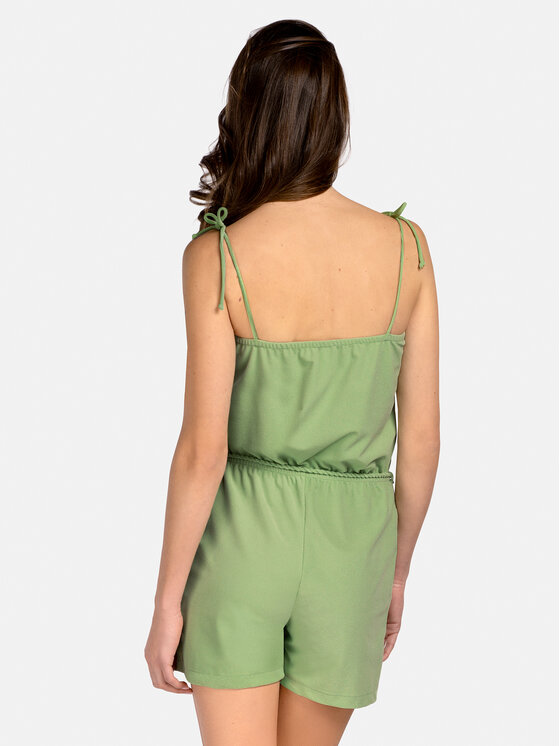 Miss Lou Miss Lou Kombinezon O-OE1-Z Zielony Regular Fit