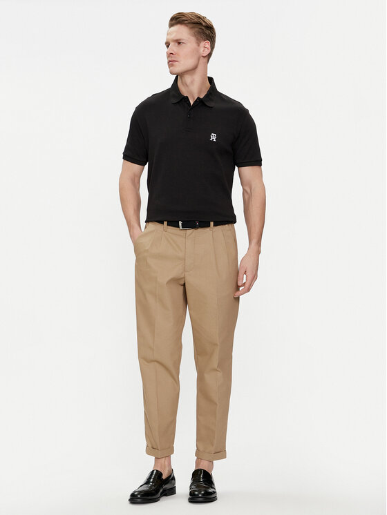 Tommy Hilfiger Tommy Hilfiger Polokošile Interlock MW0MW34783 Černá Regular Fit