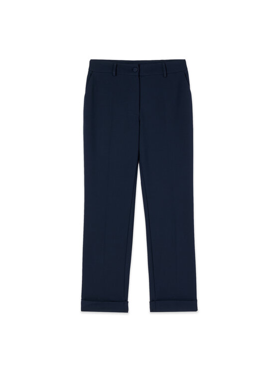 Oltre Oltre Spodnie materiałowe P079R209294N034 Niebieski Regular Fit