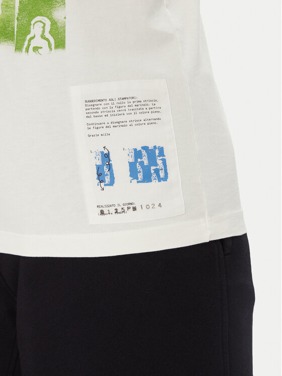 C.P. Company C.P. Company Tričko 18CMTS310A005431G Biela Regular Fit