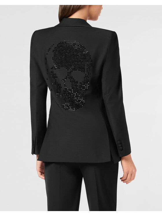 PHILIPP PLEIN PHILIPP PLEIN Marynarka 23227 Czarny Loose Fit