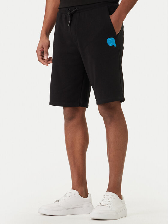 KARL LAGERFELD KARL LAGERFELD Sport rövidnadrág 705118 562900 Fekete Loose Fit