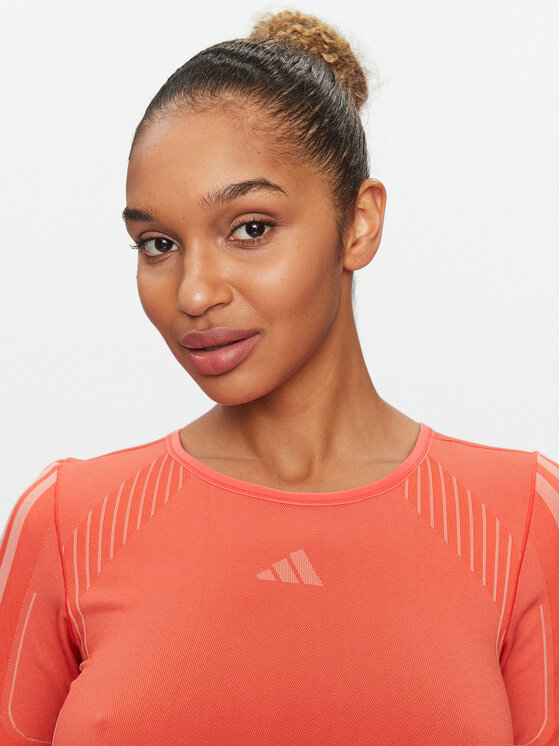 adidas adidas Tehniline särk Aeroknit HY3842 Oranž Tight Fit