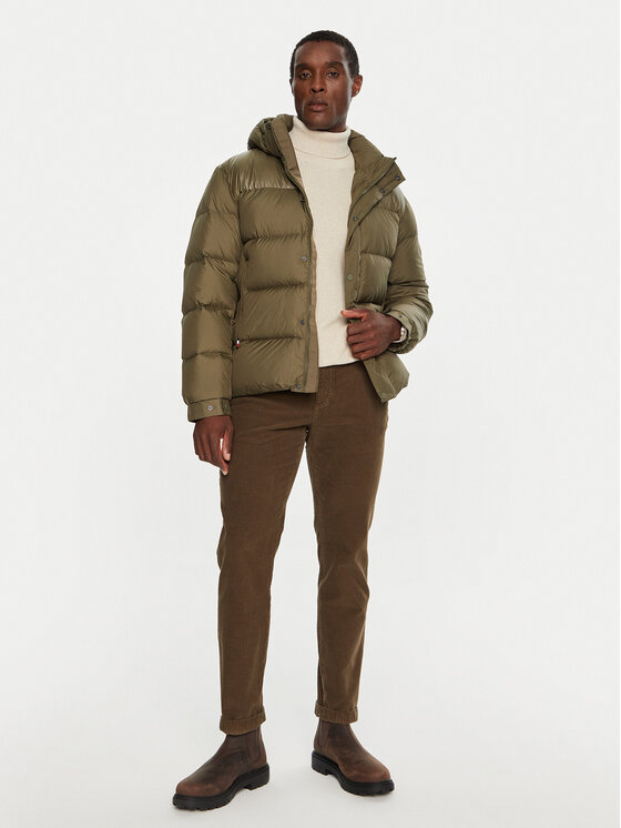 Tommy Hilfiger Tommy Hilfiger Dūnu jaka MW0MW36569 Zaļš Regular Fit