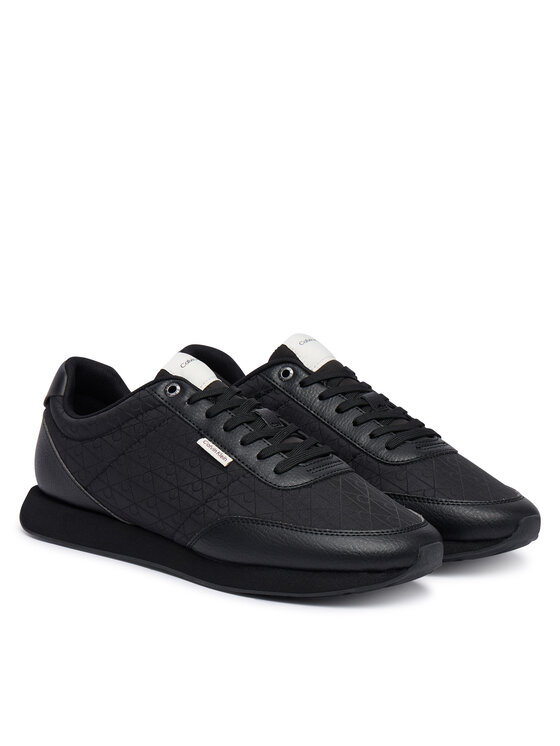 Calvin Klein Calvin Klein Superge Retro Runner T Lth Aop Ny HM0HM02213 Črna