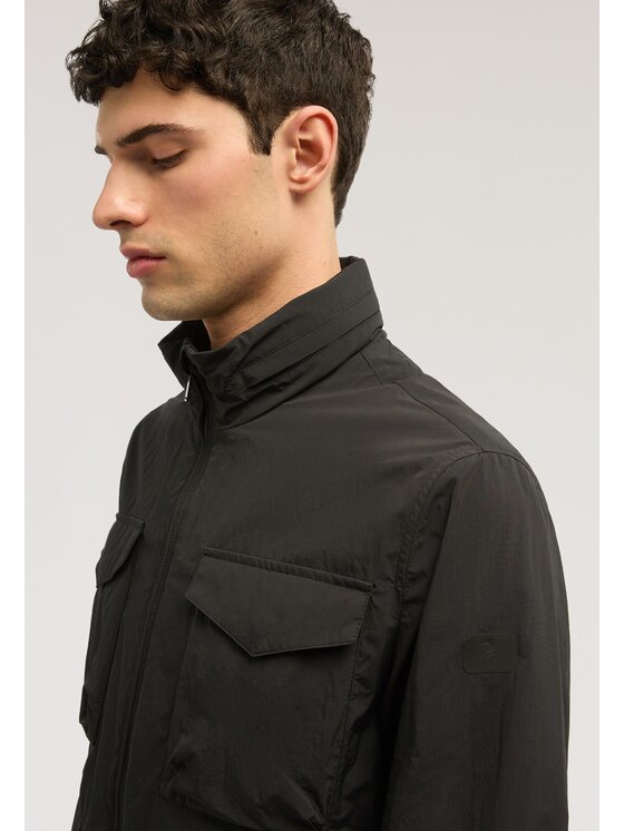 Trussardi Trussardi Płaszcz zimowy R007M000025N033 Czarny Regular Fit