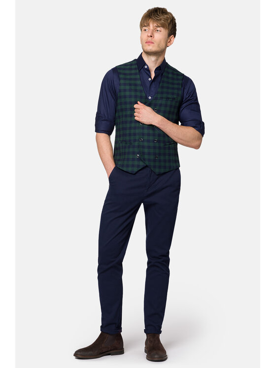 Lancerto Lancerto Kamizelka KA131223000016 Zielony Slim Fit