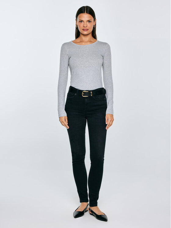 BIG STAR BIG STAR Longsleeve CLASSIC Szary Slim Fit