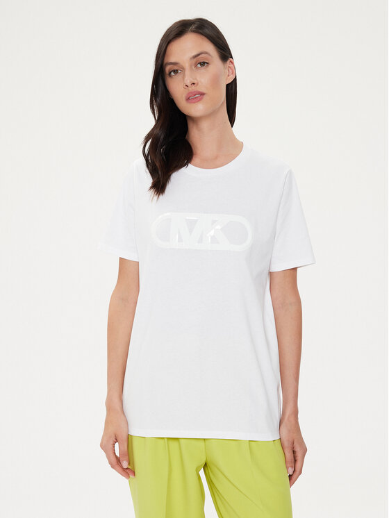 MICHAEL Michael Kors MICHAEL Michael Kors Тишърт MS451EA97J Бял Regular Fit