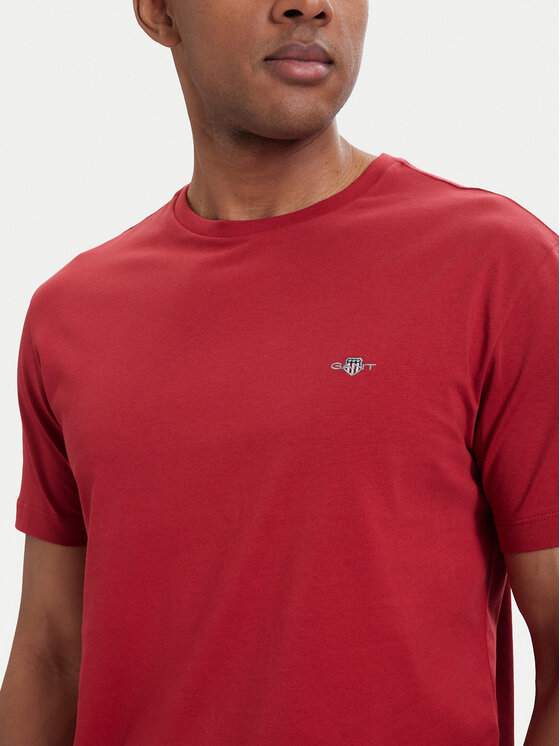 Gant Gant Тишърт Shield  2003184 Червен Regular Fit