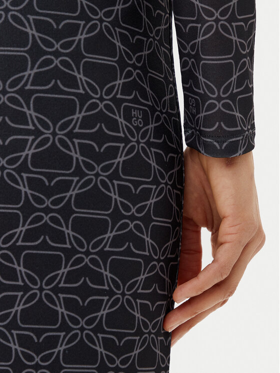 HUGO HUGO Повсякденна сукня Nastan 50542400 Чорний Slim Fit